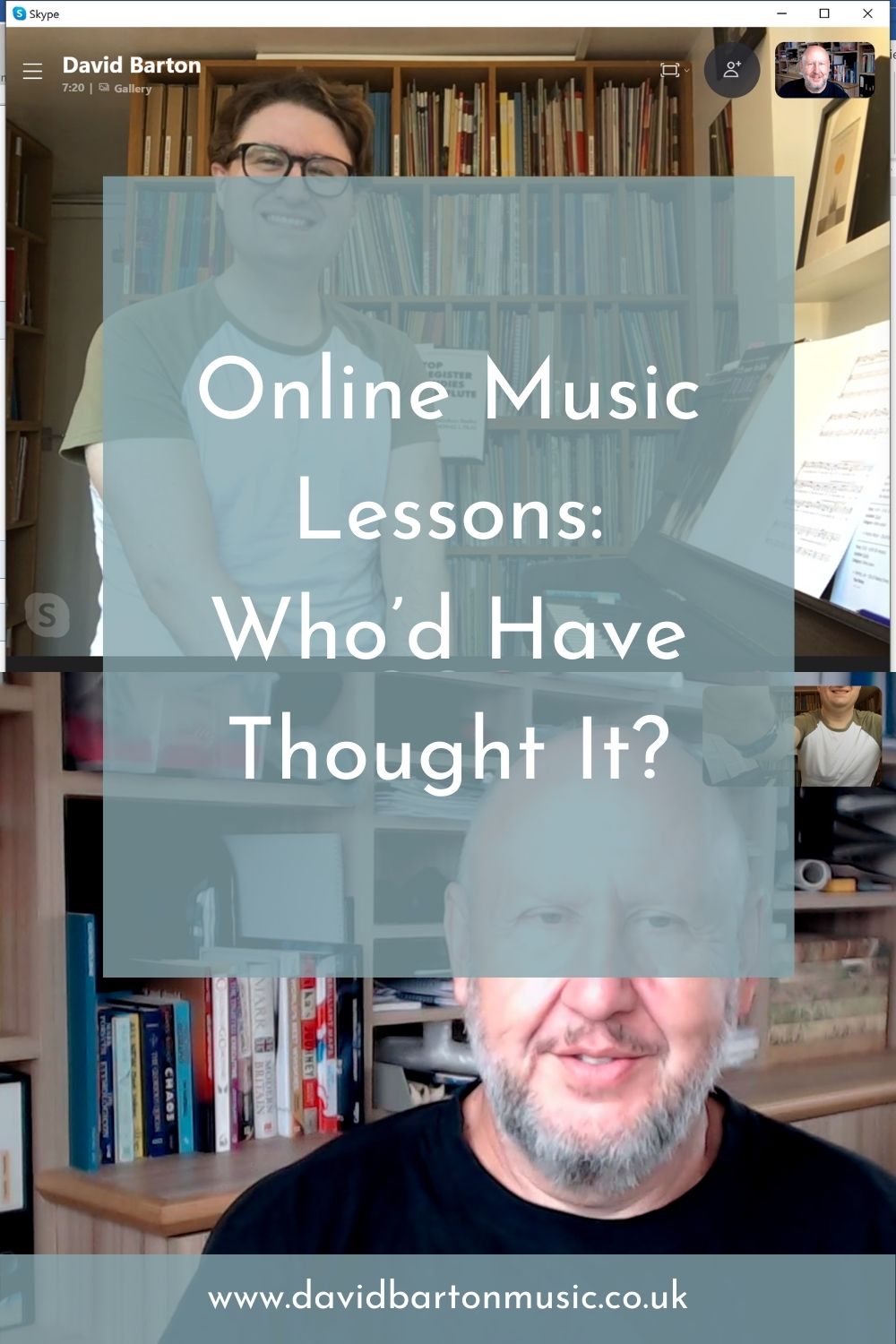 Online Music Lessons: Who’d Have Thought It? Pinterest Graphic.
