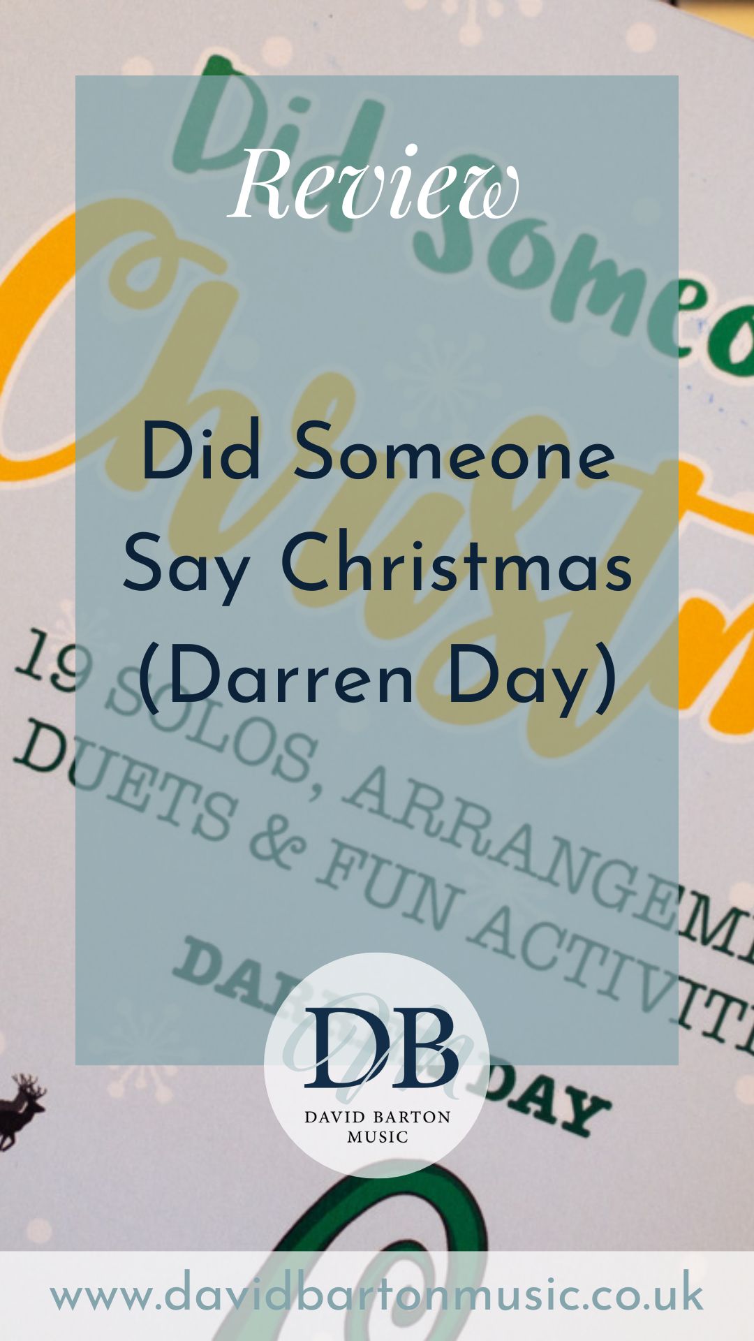 Review: Did Someone Say Christmas (Darren Day) - Pinterest graphic