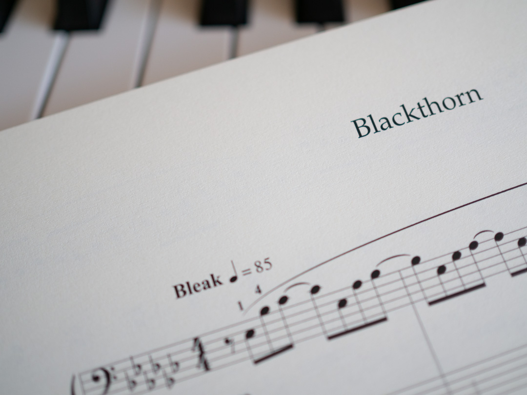 Sheet music extract of ‘Blackthorn’  by Angeline Bell.